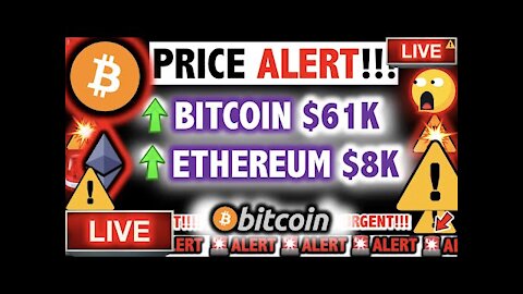 ⚠️ BITCOIN TO $61K?!! ETHEREUM TO $8K?!!! ⚠️Crypto Analysis Today/ BTC & ETH Cryptocurrency News Now