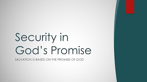 Hebrews Chapter 6 - Security in God's Promise