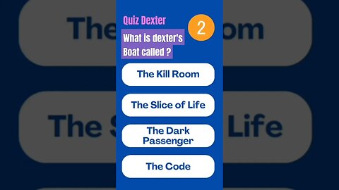 🎬 Quiz_Dexter : What is dexter's boat called ? 👀 #dexter