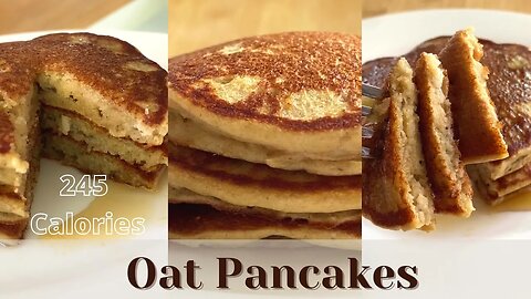 High Protein Oat Pancakes Healthy Recipe #shorts