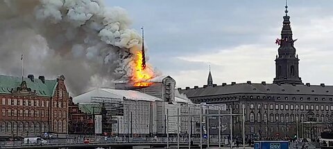 Denmark's historic stock exchange building burns down
