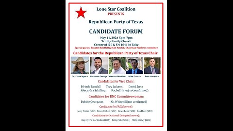 Lone Star Coalition presents: RPT Candidate Forum