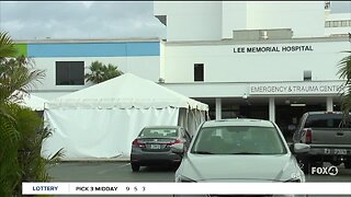 Lee Health sets up tents for waiting rooms outside