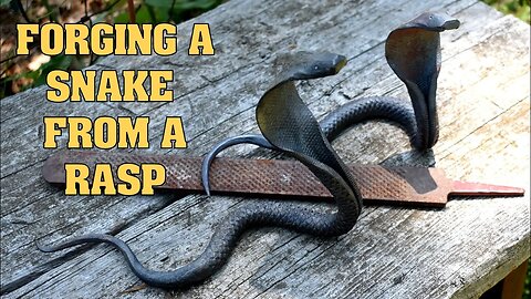Forging a snake from a rasp #blacksmithing #forging