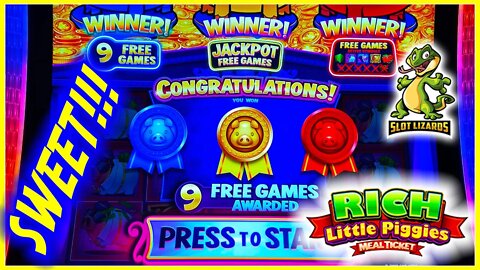 BIG LITTLE PIGGY COMEBACK ACTION WIN! Rich Little Piggies Meal Ticket Slot