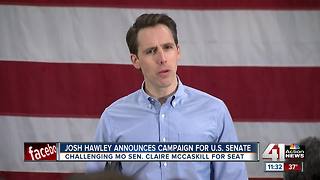 Hawley challenging Sen. Claire McCaskill for seat