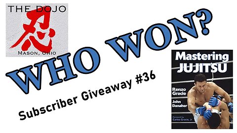 Subscriber Giveaway #36 - Jujitsu book winner is chosen