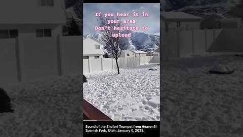 Mysterious Sound "sky quake" Shofar Trumpet from Heaven Heard around the World Utah, USA Revelation