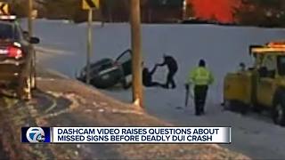 Dash cam video shows police talking with drunk driver before fatal crash