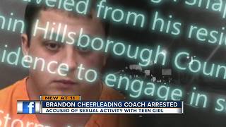 Cheerleading coach arrested for sexual activity with teenage girl