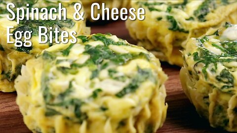 Keto Spinach and Cheese Egg Bites | Fluffy Low-Carb Breakfast Treat