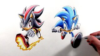 Drawing Sonic And Shadow