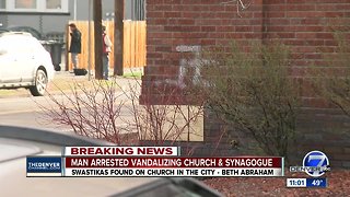Swastika, vandalism found at Denver synagogue Wednesday morning