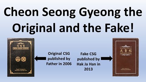 Cheon Seong Gyeong the original and the Fake!