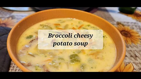 Broccoli cheesy potato soup #soup
