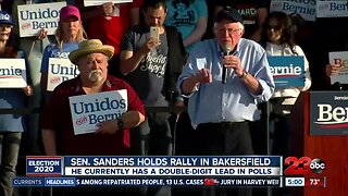 SEN. SANDERS HOLDS RALLY IN BAKERSFIELD