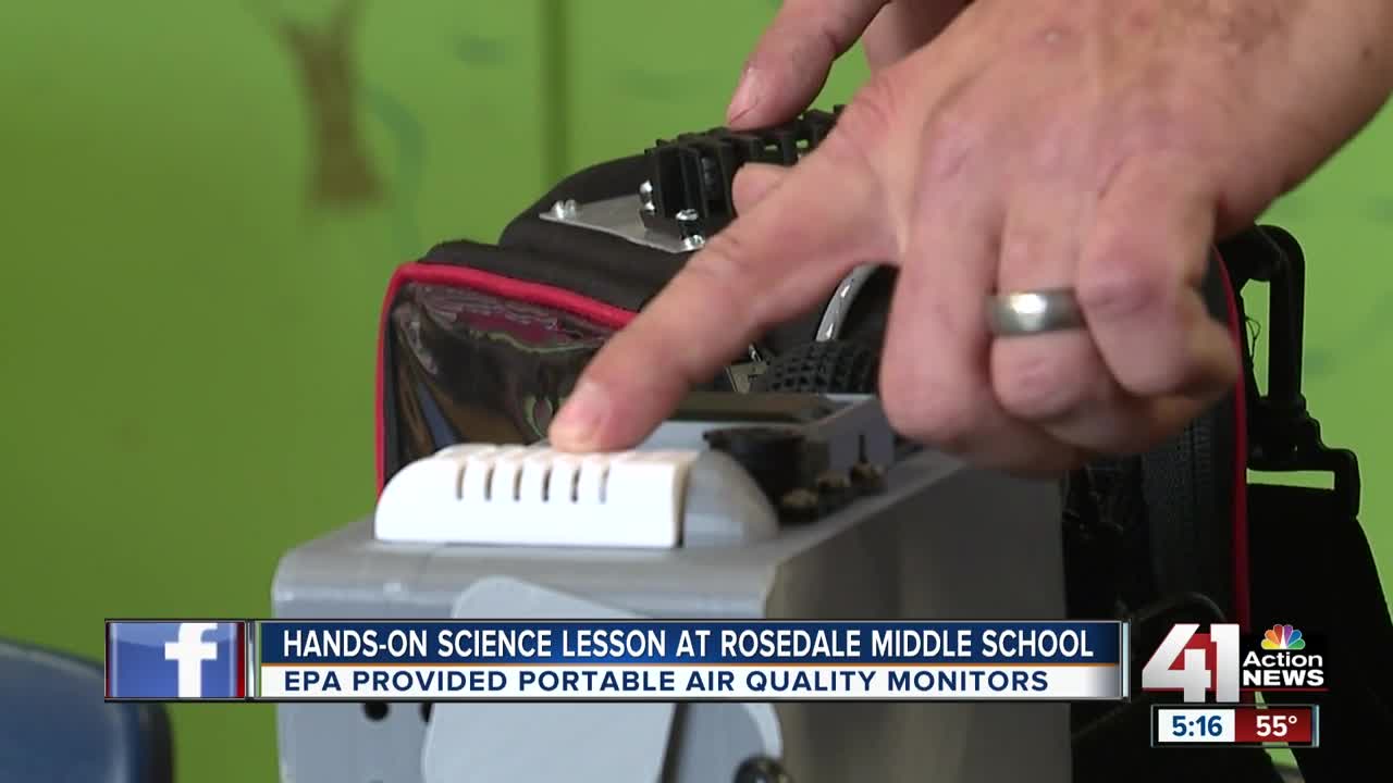 EPA provides portable air quality monitors for outdoor science lesson