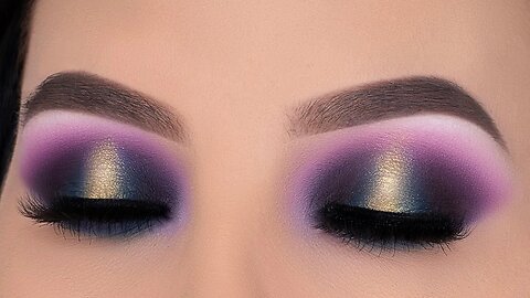 Purple Golden Smokey Eyes Tutorial | Night Time Eye Look