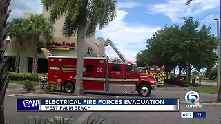 Electrical fire causes evacuation of businesses in West Palm Beach