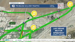 Heavy traffic near LVMS this weekend