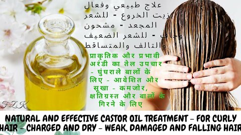 Natural & Effective Castor Oil Treatment_For Curly Hair_Charged and Dry_Weak, Damaged & Falling Hair