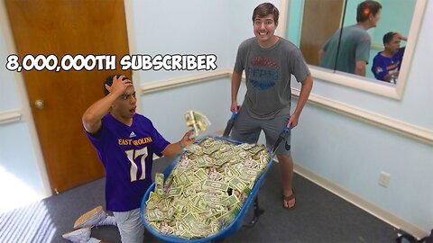 Surprising My 8,000,000th Subscriber With 8,000,000 ___ MrBeast . MrBeast Official.