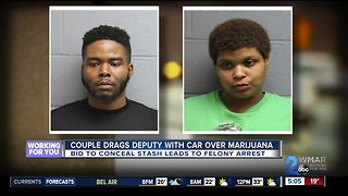 Couple drags deputy with car over marijuana