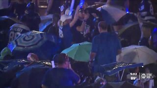 Bolts fans still celebrating near Amalie Arena