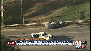 2 dead, 1 hurt after police chase started in KCK