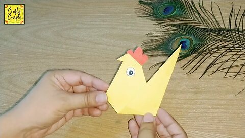 Do it yourself Make Origami Hen in 2 Minutes|Easy Origami@craftycouple1