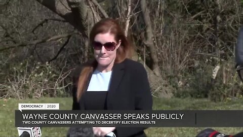 Chair of Wayne County Board of Canvassers holds press conference