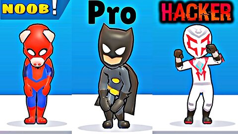 Swing Hero : SuperHero Fight - NOOB vs PRO vs HACKER Gameplay - Spiderman( Android-IOS)