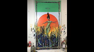 Figure 8 - 24"x48" oil on canvas 2020 - the making of