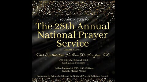 National Prayer Service - January 20, 2023 - www.NationalPrayerService.com