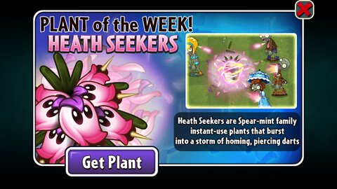 Plants vs Zombies 2 - Epic Quest - Seedium Plant Showcase - Heath Seeker - May 2022