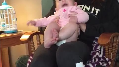 Baby Imitates Laughing Kid