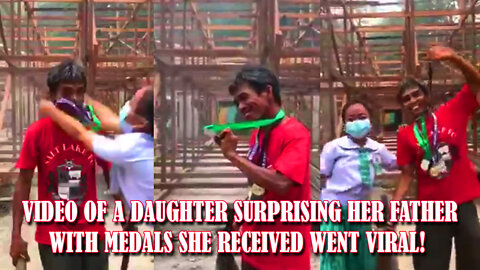 Video of Daughter Surprising her Father at Work with Medals She Recieved Went Viral! | HAPPY PAPA!