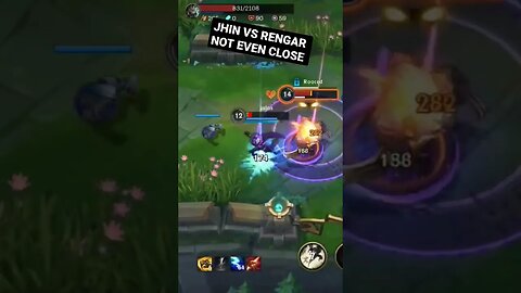 JHIN VS RENGAR "NOT EVEN CLOSE" - #shorts #wildrift #rankpush #leagueoflegends #rengar #jhin