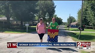 Woman survives shooting, runs marathons