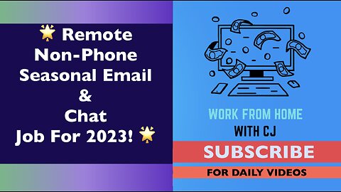🌟 Remote Non Phone Seasonal Email & Chat Job For 2023!