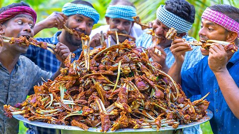 MUTTON CHOPS FRY | Mutton Bone Fry Cooking and Eating | Mutton Chops Recipe Cooking in Village