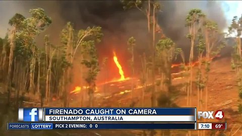 Firenado in Australia caught on camera