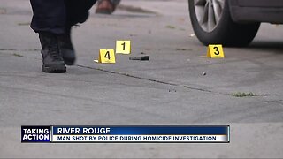 Man shot by police during homicide investigation in River Rouge