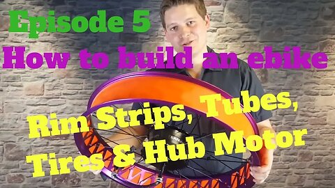 How to build an ebike, Episode 5 - Install rim strips, tubes, freewheel, tires, & Hub Motor