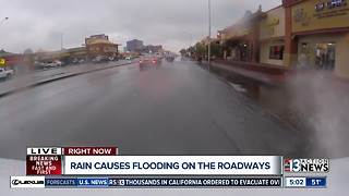Rain causes traffic delays in Las Vegas