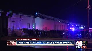 Fire investigation at evidence storage building