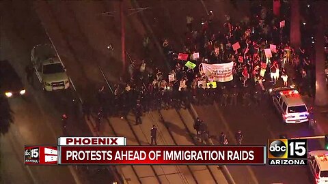 Protests ahead of immigration raids
