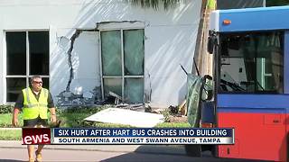 City bus crashes into building in Tampa