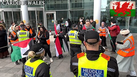 ☮️Pro-PS Protesters, Speech 2 BBC Cymru Cardiff South Wales☮️