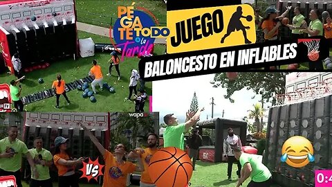 Juego de Baloncesto en inflables #juegos #juegosfamiliares #basketballgame #puertorico